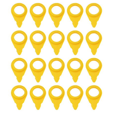 The Lord of the Tools Lot de 20pcs Indicateurs d'écrou de Roue Jaunes de 19mm écrou de Boulon de Roue Goujon Indicateur de Point