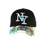 Casquette NY Bleue et Noire Fleurs Gili Baseball Fashion Tropic - Taille Unique - Bleu