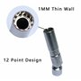 DPTOOL 14 mm Joint Universel Douille Magnétique Bougies d'allumage à paroi mince 3/8" Clé à Bougie Outil de Démontage de Douille