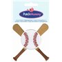 PatchMommy Patch Écusson Brodé Thermocollant en Forme de Balle de Baseball et Battes Sport - Pièce Brodée à Coudre ou Coller au