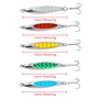 TUXIBIN 5PCS Leurre De Pêche en Métal Slice Cuillère Spinner Appâts S'attaquer Mackeral Tailor Leurres Cuillere Peche Kits Leurr