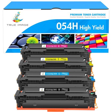 True Image Lot de 4 Cartouches de Toner de Rechange 054 054H pour imprimante Canon Color ImageCLASS MF644Cdw MF642Cdw LBP622Cdw