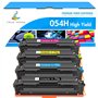 True Image Lot de 4 Cartouches de Toner de Rechange 054 054H pour imprimante Canon Color ImageCLASS MF644Cdw MF642Cdw LBP622Cdw