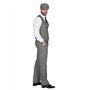 WILBERS & WILBERS Costume Peaky Blinders des années 20 noir et blanc pantalon long gilet casquette plate The Roaring Twenties 20