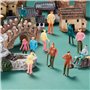 100 Pièces Modèles de Figurines pour Trains Architecturaux - Personnes en Plastique Assises et Debout pour Scènes Miniatures, Éc