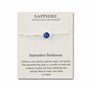 Philip Jones Bracelet de pierre de naissance de septembre (saphir) créé avec des cristaux de Zircondia®