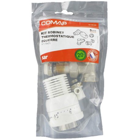 COMAP Kit robinet thermostatique équerre 1/2" (15x21) - S631680
