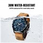 BENYAR Montre Homme Chronographe 30M Etanche Lumineuse Classique Mode Montres Bracelet en Cuir Grand Cadran Date Analogique Quar