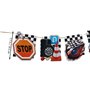 Amosfun bannière de voiture de course mignonne suspendu bunting guirlande voiture fête à thème fête célébration anniversaire fou