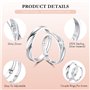 Ranikeer Bague Couple Anneau Réglable, Cadeau pour Amoureux pour Anniversaire Saint-Valentin Noël et Fêtes, Homme+Femme