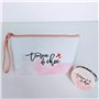 TE Whaka Pochette + Miroir Témoin de Choc | Cadeau EVJF - Demande témoin - Cadeau témoin Mariage - Accessoire Mariage | Team de