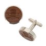 SHIPITNOW Boutons de Manchette Bois foncé Tête de Mort - Boutons de Manchette Homme en Bois - Vendu par Paire