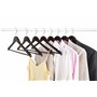 Amber Home Lot de 20 cintres en Bois de Couleur Noyer pour Robe de mariée, Chemises, Manteaux, Costumes, Pantalons avec Barre an