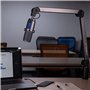 THRONMAX Caster Boom Stand (S1) - USB Version - Desk C-Clamp, Internal Spring Design and Hidden Cable Management, Dark Grey