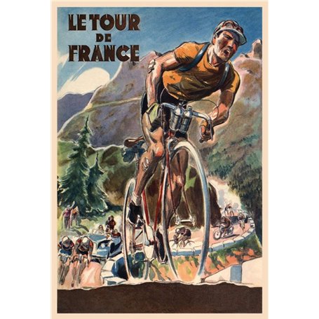 Schatzmix FA0859 Plaque murale en métal Motif vélo Le Tour de France Multicolore 20 x 30 cm