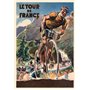 Schatzmix FA0859 Plaque murale en métal Motif vélo Le Tour de France Multicolore 20 x 30 cm