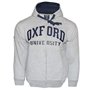 Oxford University OU129 Licensed Zipped Unisex Hooded Sweatshirt Grey S