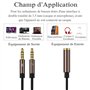 Gasea 1.1m Audio Y Splitter Câble 2 Dual 3.5mm Mâle à 3.5mm Femelle Microphone Y Splitter Jack Stéréo Adaptateur Câble Plaqué Or