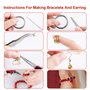 Zalava Kit de fabrication de bijoux, 1 300 pièces - Ensemble de 14 outils de réparation de bijoux avec pince de fil d'argent - A