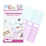 ETIKIDS 40 Etiquettes adhésives plastifiées personnalisables multi-usages (Fantasia)