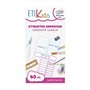 ETIKIDS 40 Etiquettes adhésives plastifiées personnalisables multi-usages (Fantasia)