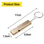 XCOZU Double Tubes Métal Sifflet Secours Sifflet d'urgence Sifflet Argent Doré