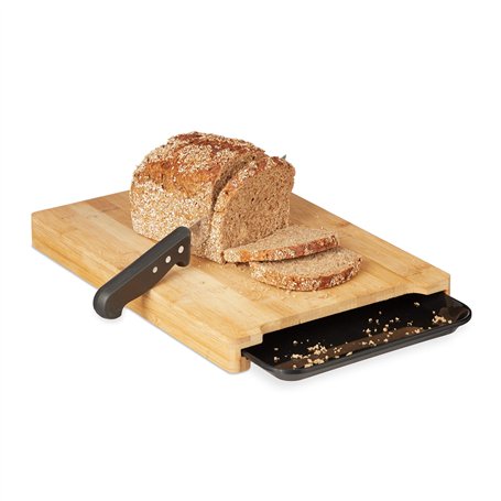 Relaxdays Planche à découper bambou