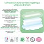 Love & Green Serviettes hygiéniques, écologiques et hypoallergéniques - certifiées Ecolabel et Dermatest - "NUIT" x 10 : Sans co