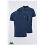 Kappa - Lot de 2 polos Venist pour homme - Avec logo imprimé - Polo basique à manches courtes pour le sport, les loisirs et le b