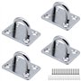 MZMing Lot de 4 Crochets à œillet M5 Très Résistants en Acier Inoxydable 304 à 4 Trous pour Bateau Gréement de Yoga