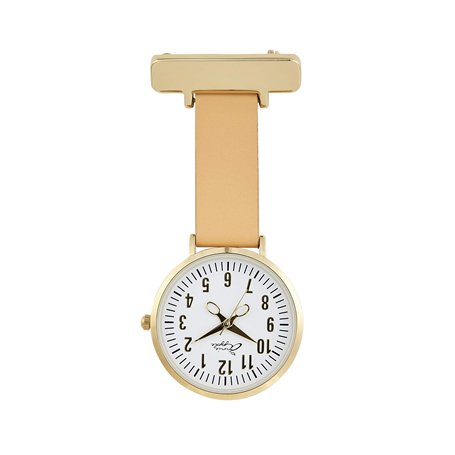 Annie Apple AA37 Montre gousset avec bracelet en cuir brun clair