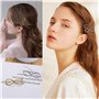Pinces à Cheveux en Métal Géométrique Barretes à Cheveux Feuille Plume Cercle Triangle Infini Lune Forme Épingles à Cheveux pour