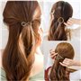 Pinces à Cheveux en Métal Géométrique Barretes à Cheveux Feuille Plume Cercle Triangle Infini Lune Forme Épingles à Cheveux pour