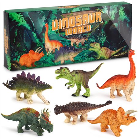 Sanlebi Dinosaures Jouet - Réaliste Figurine Dinosaure Ensemble Modèle Ensemble Animaux Jouet Jeux Educatif Jouets pour Enfants