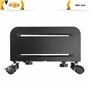 RICOO Support de boîtier PC RH-04 à roulettes Chariot Gaming Tour d'ordinateur Roues verouillable Largeur réglable réhausseur Mo