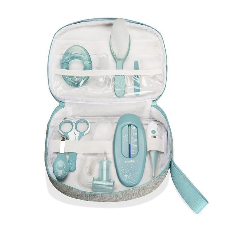 Image secondaire de Babymoov Trousse de soin pour bébé, 9 Accessoires, avec Thermometre Digital, Bleue