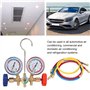 Ensemble de Manometre Frigoriste,Fydun Tuyau de Auto Climatisation de Voiture Réfrigérant Tuyau de Adaptateur avec Guage