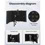 Moukey Bouclier d'Isolation de Microphone, Mousse D'insonorisation Bouclier Acoustique Micro avec 5 Panneaux acoustiques de Micr