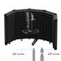 Moukey Bouclier d'Isolation de Microphone, Mousse D'insonorisation Bouclier Acoustique Micro avec 5 Panneaux acoustiques de Micr