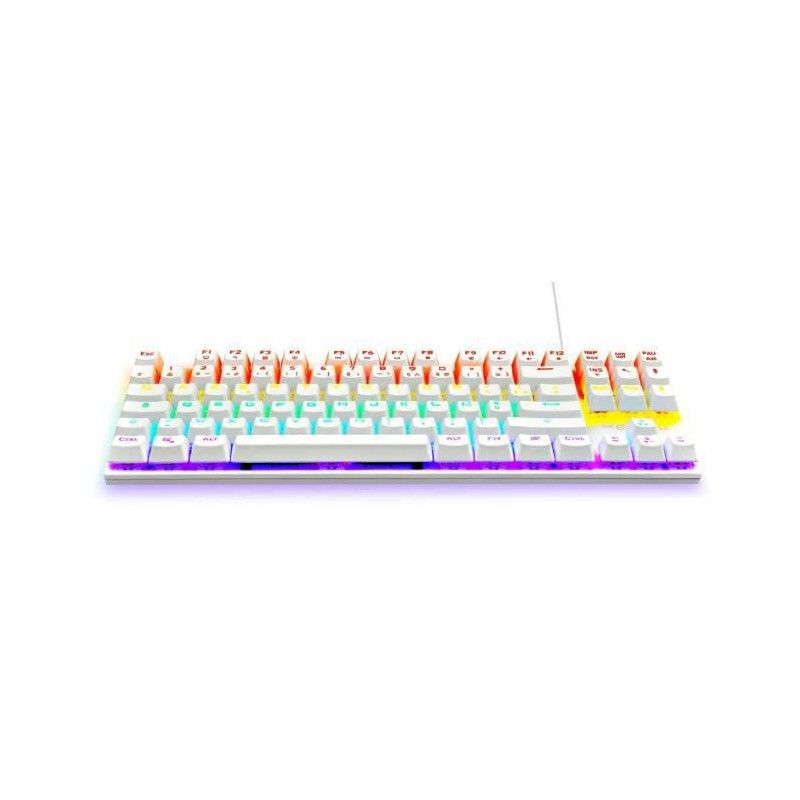 Clavier pour jeu The G-Lab Mercury Azerty Blanc