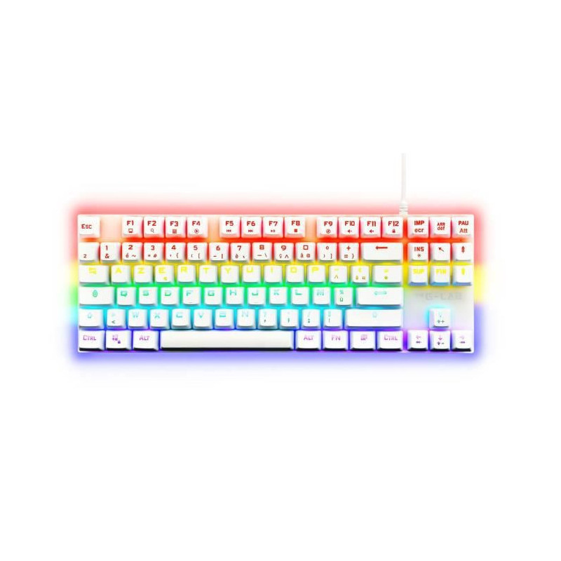 Image secondaire de Clavier pour jeu The G-Lab Mercury Azerty Blanc