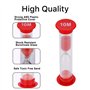 moinkerin 6 Pièces Sabliers Minuterie Sablier Enfant Dent Horloge de Sable 30S/ 1Min / 2Mins / 3Mins / 5Mins / 10Mins pour Les E