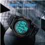 L LAVAREDO Montre numérique pour Homme – Montre de Sport Militaire étanche avec chronographe et rétroéclairage LED pour Homme, 0