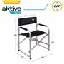 AKTIVE Director Folding Chair 56 x 45 x 81 cm, Noir