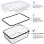 GENICOOK Lunchbox Boîte à lunch bento avec sac à lunch/bocaux en verre parfait pour la préparation des repas (5 * 840 ml)