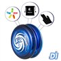 MAGICYOYO D1 GHZ Réactif pour Enfants et Débutants - Yoyo Professionnel Looping avec 5 Cordes de Rechange, Gant et Sac (Bleu)