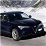 4R Quattroerre.it Bandes adhésives Tricolore Italia Compatible pour rétroviseurs Alfa Stelvio