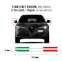 4R Quattroerre.it Bandes adhésives Tricolore Italia Compatible pour rétroviseurs Alfa Stelvio