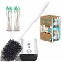 Brosse WC en Silicone & Support Mural | JaMoonLBV JmL® Marque Française | Nettoyage Hygiénique Facile | Balai de Toilette | Bala