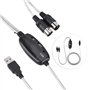 Wendry Câble d'interface de câble MIDI USB, convertisseur de câble MIDI vers USB Cordon d'adaptateur d'interface MIDI Clavier Li